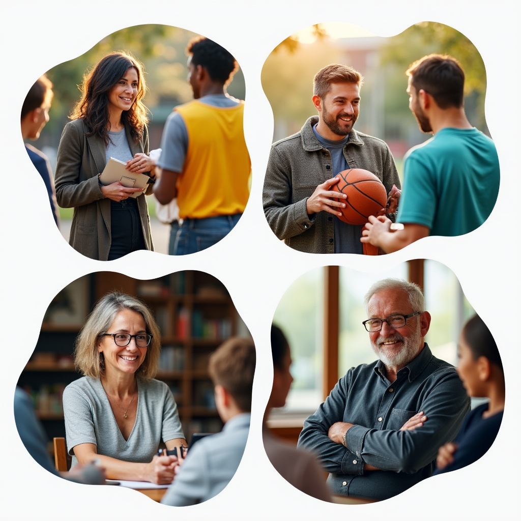 Diversidad de participantes representando comunidades, asociaciones y equipos no corporativos